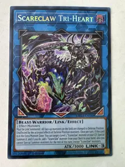 Yugioh - Scareclaw Tri-Heart - Prismatic Secret - 1st - MP23-EN088 - NM - Image 1