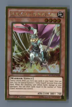 Celtic Guard of Noble Arms MVP1-ENG48 Gold Edition Yu-Gi-Oh 1st Edition LP - Image 1