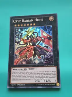 Yugioh - CXyz Barian Hope Super Rare 1st Edition NECH-EN096 LP - Image 1