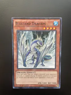 Yugioh Blizzard Dragon BP03-EN031 Shatterfoil 1st Edition LP - Image 1