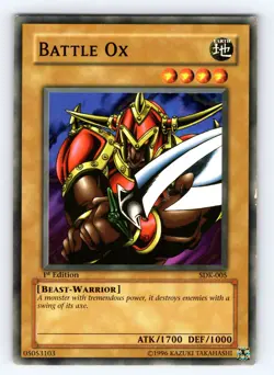 Yugioh Battle Ox SDK-005 1st Edition Common - VLP-NM 💎 - Image 1
