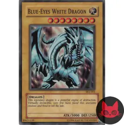Yugioh Blue-Eyes White Dragon SKE-001 Super Rare LP - Image 1