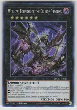 Wollow, Founder of the Drudge Dragons DABL-EN047 Super Rare Yu-Gi-Oh 1st Ed NM - Image 1