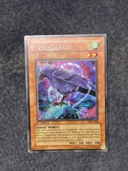 Yugioh Yata-Garasu Legacy of Darkness Secret Rare Holo 1st LOD-000 NM HOLO Bleed - Image 3