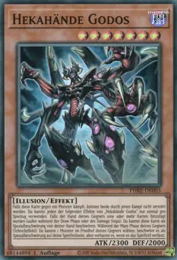 yugioh 1x Hekahande Godos PHRE-DE003 SUPER RARE 1AUFLAGE DEUTSCH - Image 1