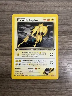 Pokemon Rocket's Zapdos 15/132 Gym Challenge 1st Edition Holo Rare NM - Image 2
