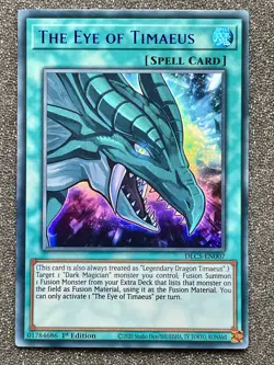 NM The Eye of Timaeus + Fang of Critias + Claw of Hermos DLCS Ultra Rare Yugioh! - Image 3