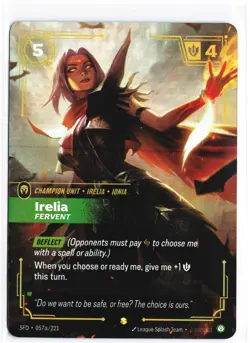 Irelia - Fervent (Alternate Art) Showcase Spiritforged 057a/221 NM - Image 1