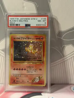 2000 POKEMON GYM HEROES HOLO #1 BLAINE'S MOLTRES PSA 8 - Image 1