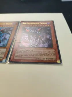 2x Red-Eyes Darkness Dragon SD1-EN001 Ultra Rare Unlimited/1st Ed LP/HP - Image 4