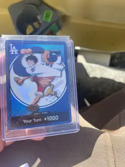 2026 ONE PIECE LOS ANGELES DODGERS MONKEY D. LUFFY YOUR TURN +1000 CARD PROMO - Image 1