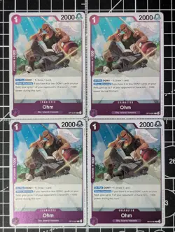 One Piece TCG Ohm OP15-061 4x Near Mint Foil Playset - Image 1