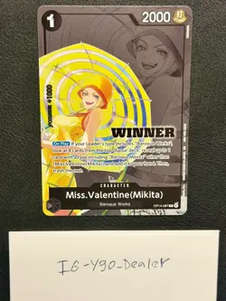 One Piece Miss Valentine (Mikita) Winner OP14-087 Rare Foil NM - Image 1