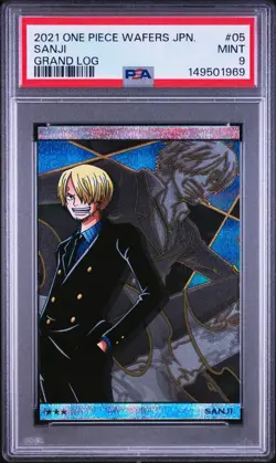 2021 One Piece Wafers Japan Sanji SR Grand Log No.10-05 PSA9 - Image 1