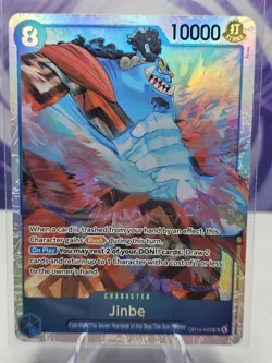 One Piece Jinbe OP14-049 The Azure Sea's Seven Foil NM - Image 1