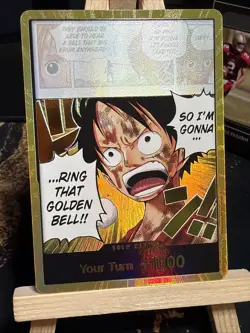 One Piece CCG Don!! Foil Card Luffy Ring That Golden Bell Gold - Image 2