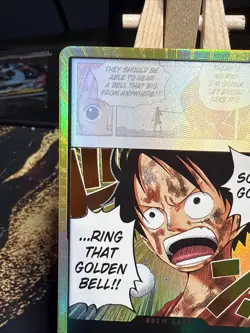 One Piece CCG Don!! Foil Card Luffy Ring That Golden Bell Gold - Image 4
