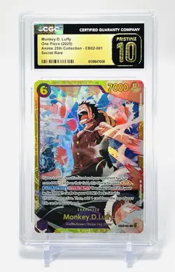 Monkey D. Luffy SEC One Piece TCG Anime 25th Collection-CGC PRISTINE 10-ENG🐵🔥 - Image 1