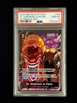One Piece Card Game St. Shepherd Ju Peter OP13-084 Alt Art PSA 10 - Image 1