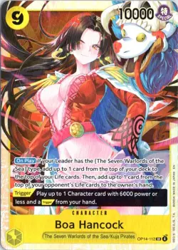 Boa Hancock OP14-112 Super Rare The Azure Sea's Seven One Piece Foil LP - Image 1