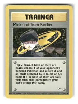 Minion of Team Rocket 113/132 Uncommon Gym Heroes Pokemon Unlimited LP - Image 1