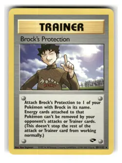 Brock's Protection 101/132 Rare Gym Challenge Pokemon Unlimited Lightly Played - Image 1
