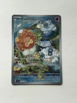 Pokemon Castform Sunny Form 195/191 Sv08 Illustration Rare Holo - Image 1
