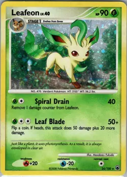 Leafeon 24 100 DP Majestic Dawn 024/100 Deck Exclusives LP Pokemon Card - Image 1