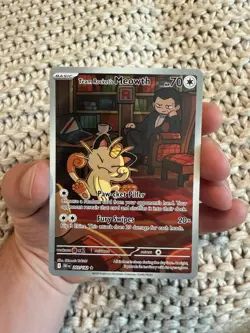 Pokemon TCG Team Rockets Meowth Card 203/182 Destined Rivals - Image 1