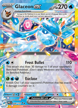 Pokemon TCG Glaceon ex 026/131 Ultra Rare Prismatic Evolutions NM/M - Image 1