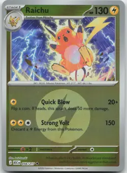 Raichu (Energy Symbol Pattern) 056/217 Ascended Heroes Pokemon Reverse Holo NM - Image 1