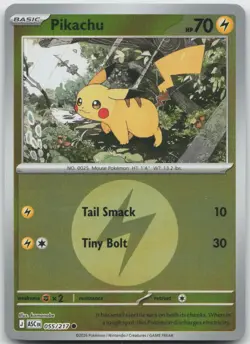 Pikachu (Energy Symbol Pattern) 055/217 Ascended Heroes Pokemon Reverse Holo NM - Image 1