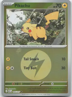 Pikachu (Energy Symbol Pattern) 055/217 Ascended Heroes Pokemon Reverse Holo NM - Image 1