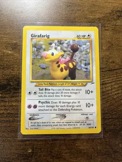 Pokemon Neo Destiny TCG Card Girafarig, Vintage, 66/105 - Image 3