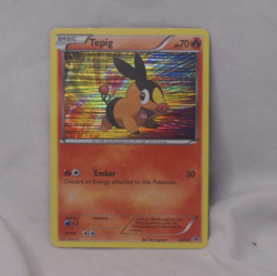 Tepig BW02 Black Star Promo Crosshatch Holo Rare Black & White Promo Pokemon LP - Image 1