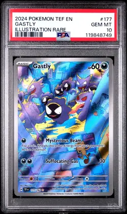 Gastly 177/162 PSA 10 Scarlet & Violet Temporal Forces Pokemon Illustration Rare - Image 1