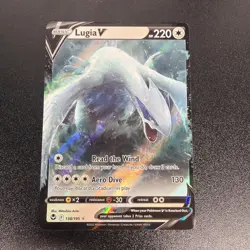 Pokemon Lugia v TCG 138/195 Sword & Shield Silver Tempest Holo Card - NM! - Image 1
