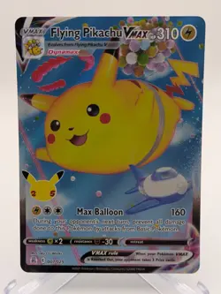 Pokemon Flying Pikachu VMAX Ultra Rare Full Art Holo 007/025 Celebrations 310 HP - Image 1