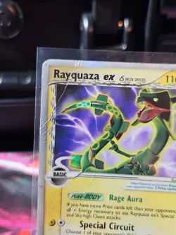 Pokemon Rayquaza ex Dragon Frontiers 97/101 Holo Delta Species Heavily Damaged - Image 2