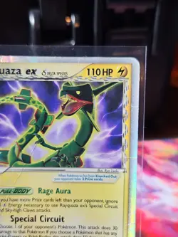 Pokemon Rayquaza ex Dragon Frontiers 97/101 Holo Delta Species Heavily Damaged - Image 3