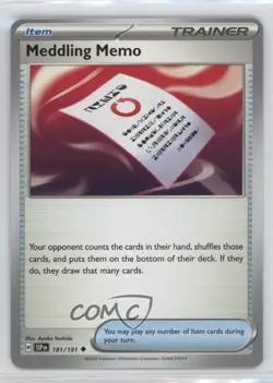 Meddling Memo Pokemon SV08: Surging Sparks #181 - Image 1