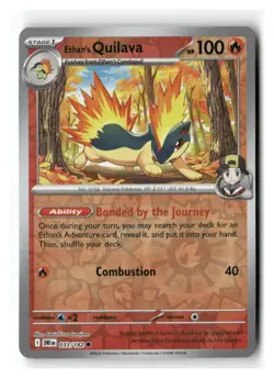 Ethan's Quilava 033/182 Common Destined Rivals Pokemon Reverse Holo Near Mint - Image 1