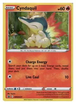 Cyndaquil (Cosmos Holo) SWSH221 Holo Promo Sword & Shield Promo Pokemon LP - Image 1