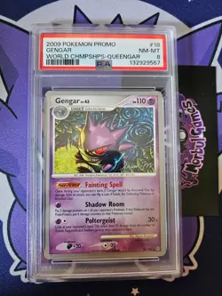 2009 POKEMON WORLD CHAMPIONSHIPS PROMO QUEENGAR #18 psa 8 - Image 1