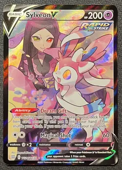 Sylveon V TG14/TG30 Swsh09 Brilliant Stars Trainer Gallery Full Art 2022 Pokemon - Image 1