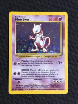 Mewtwo - 1999 Pokemon Base Set 10/102 Unlimited Holo Rare WOTC Vintage HP - Image 1