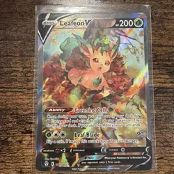 Pokemon Leafeon V Ultra Rare Full Art Holo 167/203 Evolving Skies 200 HP - Image 1