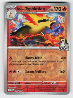 Ethan's Typhlosion 034/182 Destined Rivals R Reverse Holo NM/M Pokemon - Image 1