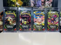 Pokemon Perfect Order Booster Packs Art Set W/ Acrylic Case - Image 1