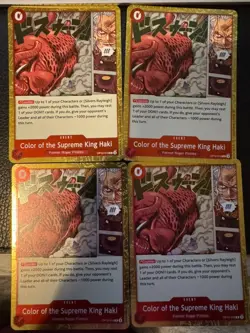 OP12-018 Color Of The Supreme King Haki X4 Playset One Piece TCG CCG Card Game - Image 1